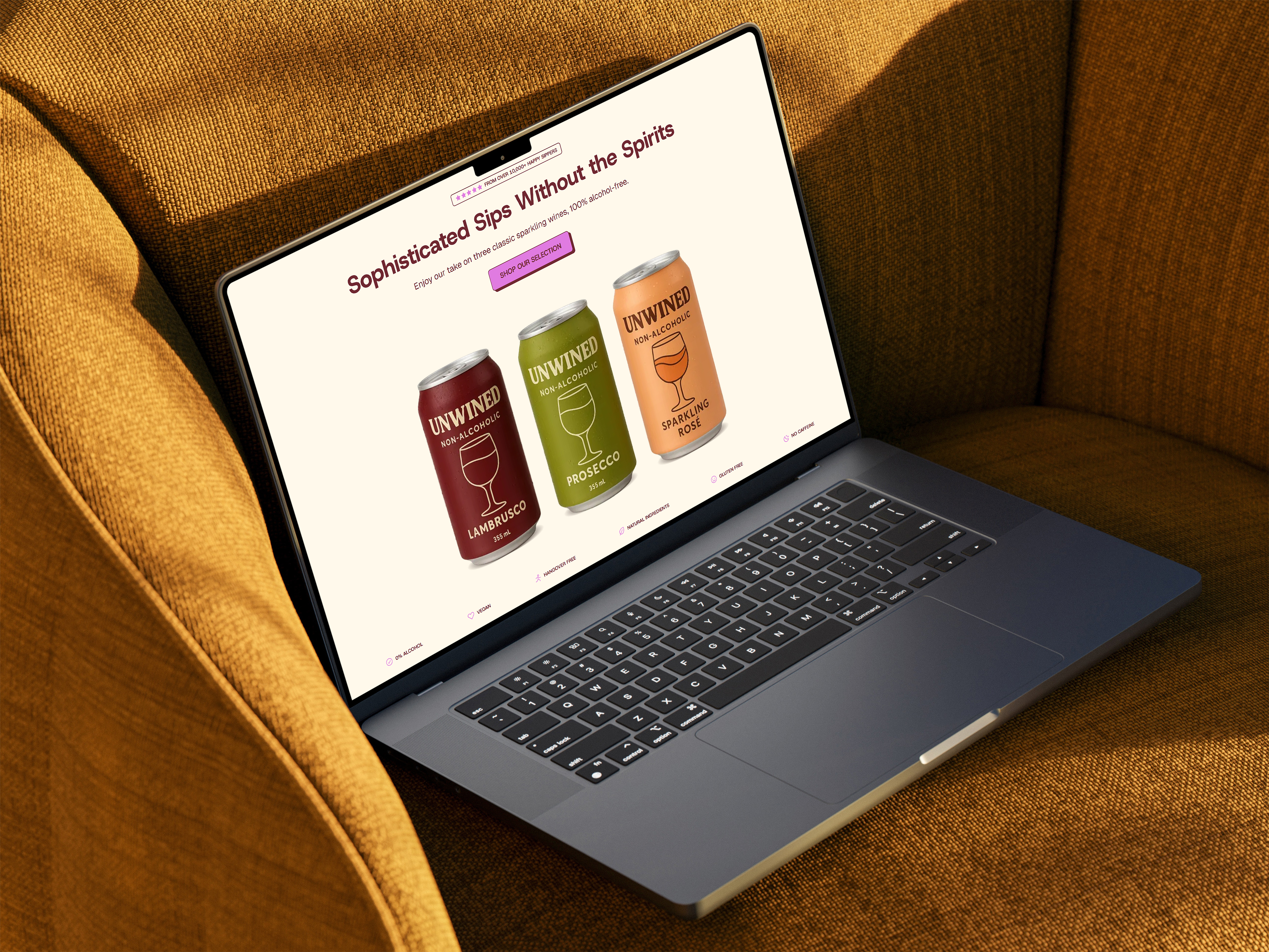 Unwined: Bold Food & Beverage Shopify Template image