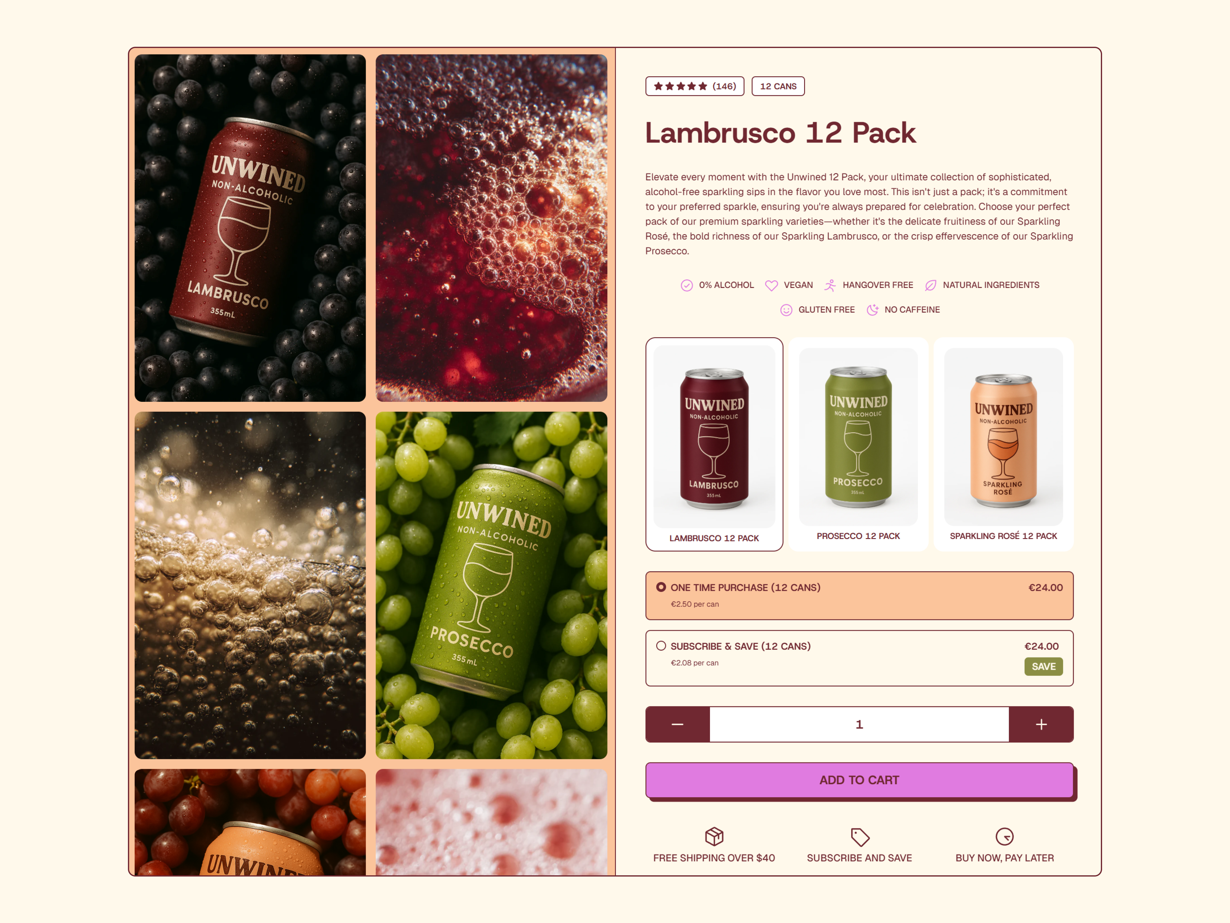Unwined: Bold Food & Beverage Shopify Template image 3