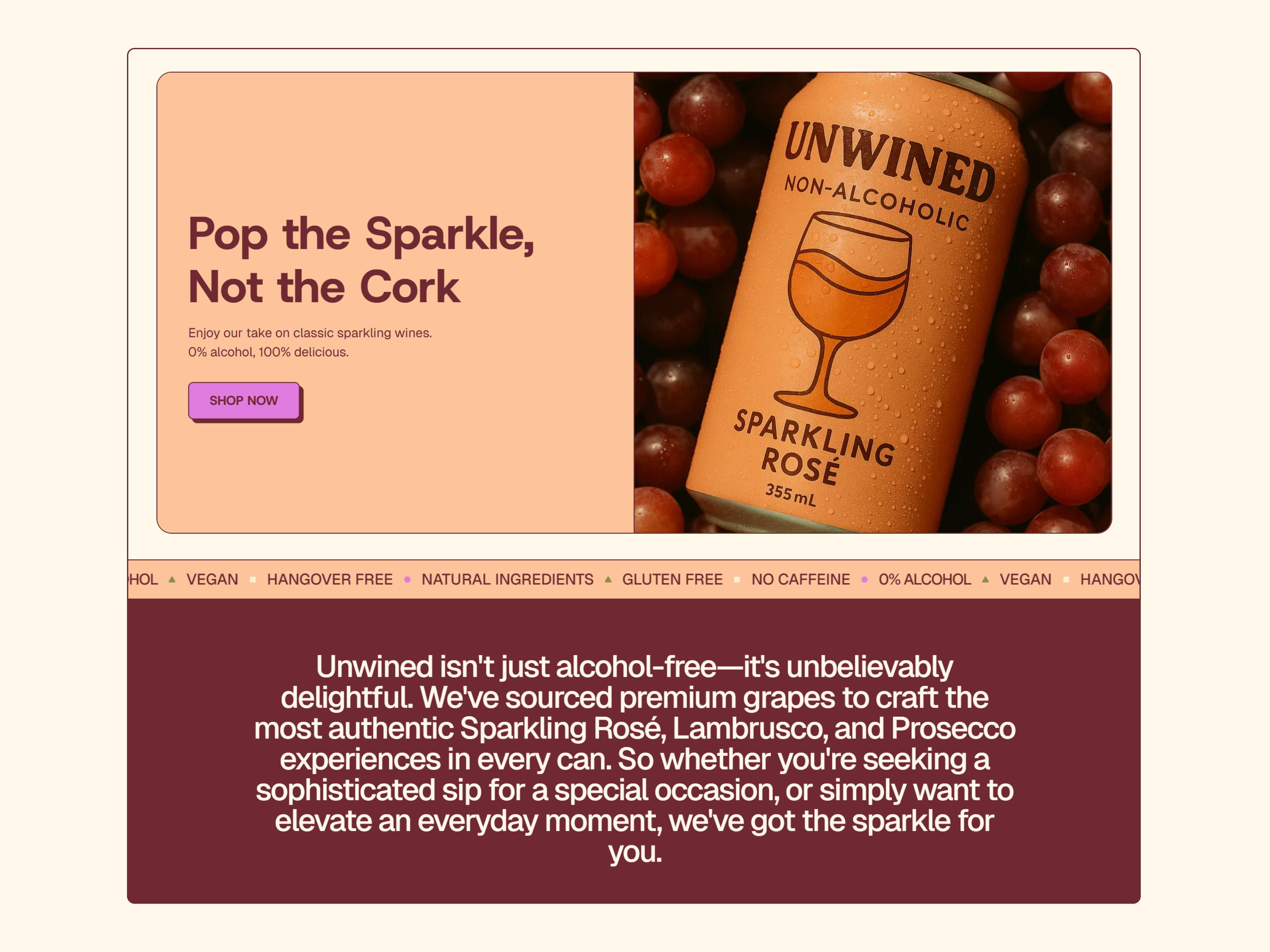 Unwined: Bold Food & Beverage Shopify Template secondary image