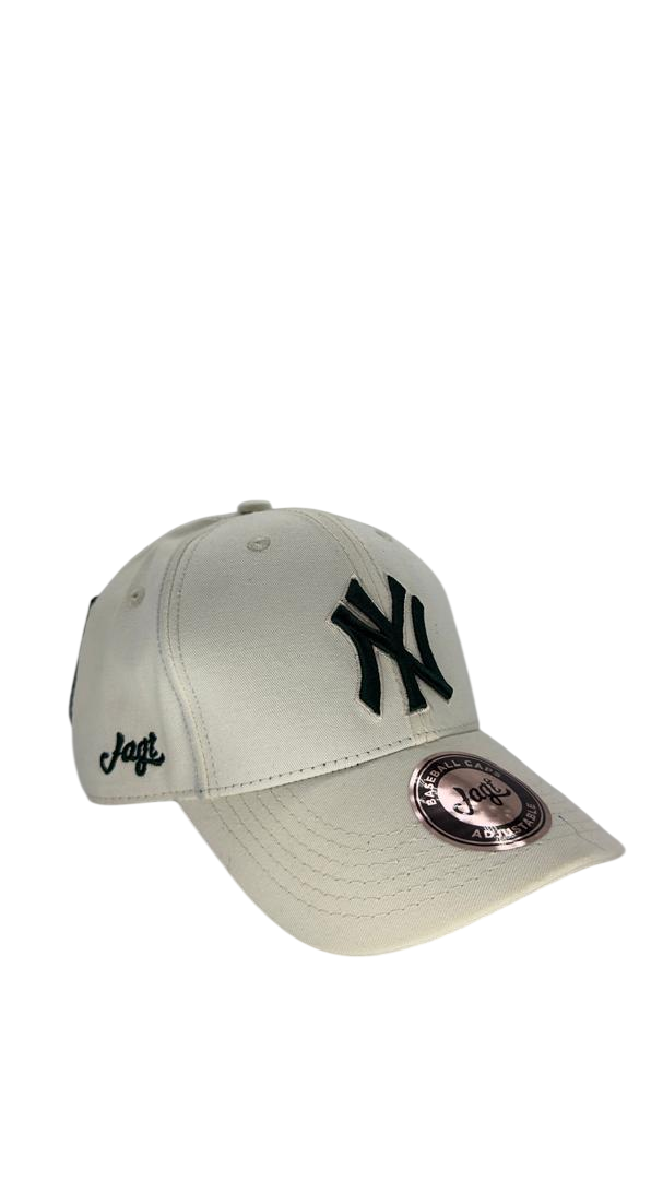 Gorra beige con logo bordado