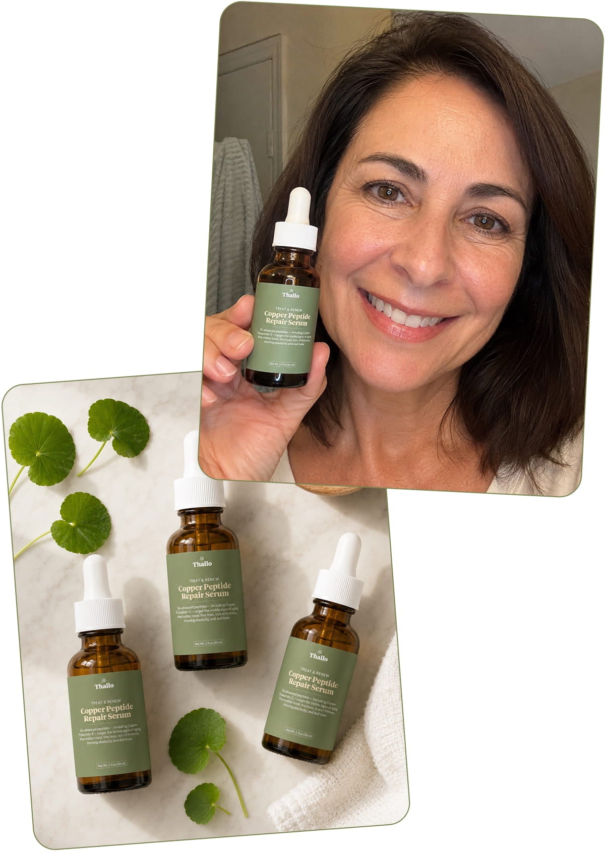 Woman holding the Multi-Peptide Lift Serum